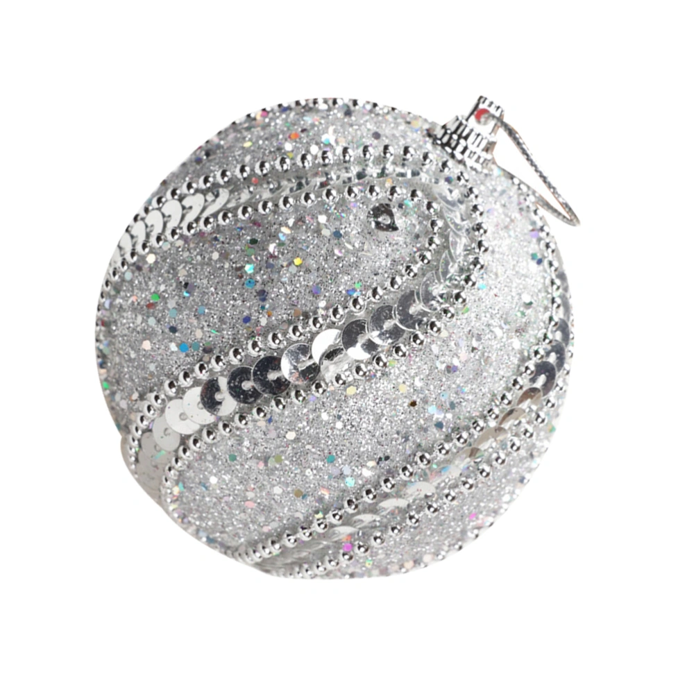 Fashion Christmas Hanging Ball Ornament Pendant Balls Decorative Balls Party Supplies Favors for Festival Banquet (Silver)