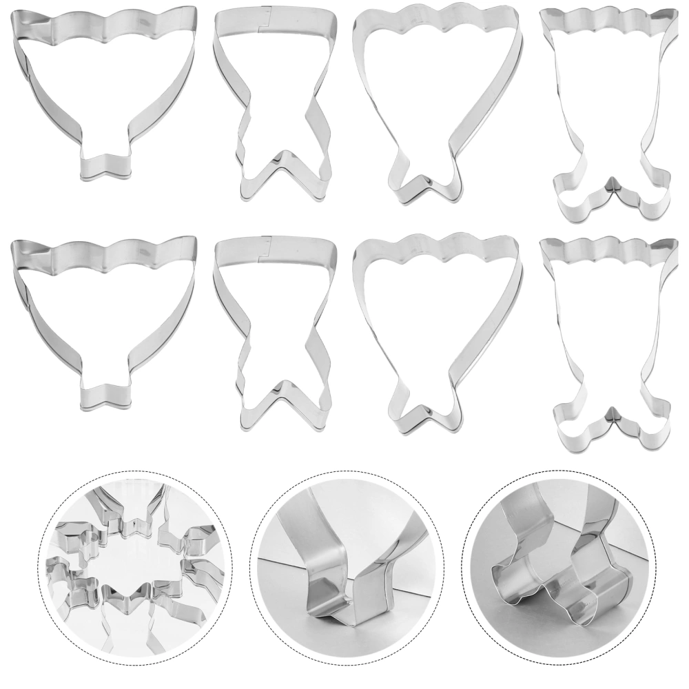 8pcs Party Cookie Molds Wedding Dress Cookie Cutters Baking Tool for Home