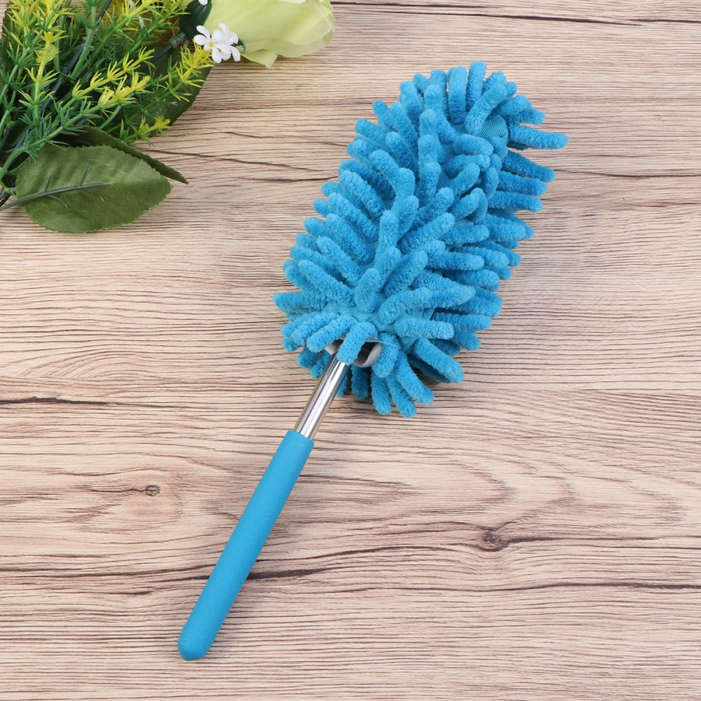 Chenille Microfiber Duster Easy Grip Telescopic Handle for Ceiling Fans Blinds Furniture Shutters (Blue)