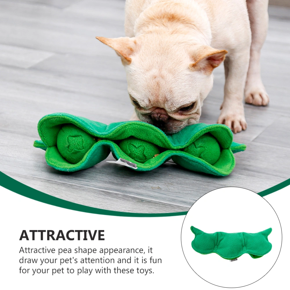 Pea Shape Dog Snuffle Toy Lovely Pet Squeaky Toy for Small Medium Dogs