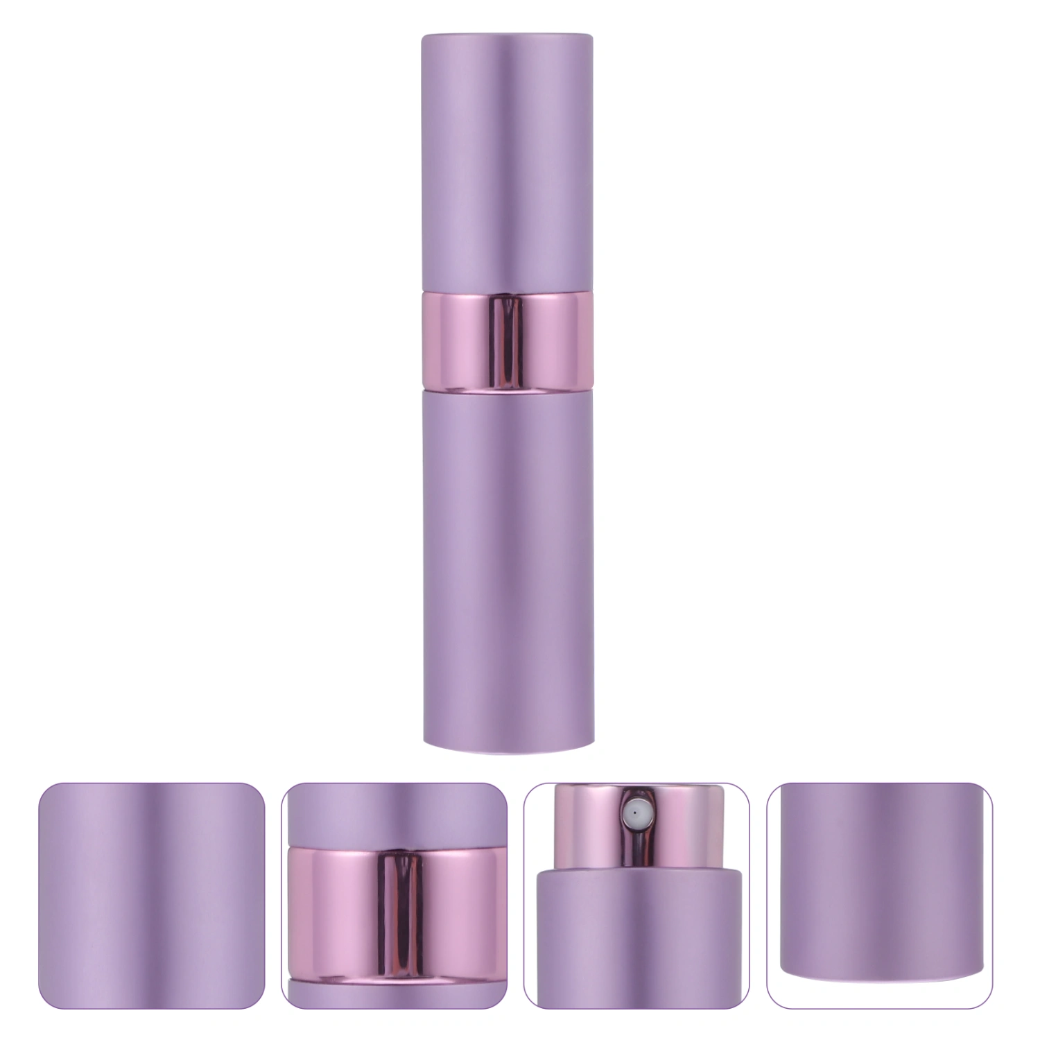 1PC 8ML Rotating Perfume Bottle Glass Liner Aluminium Oxide Shell Perfume Bottle