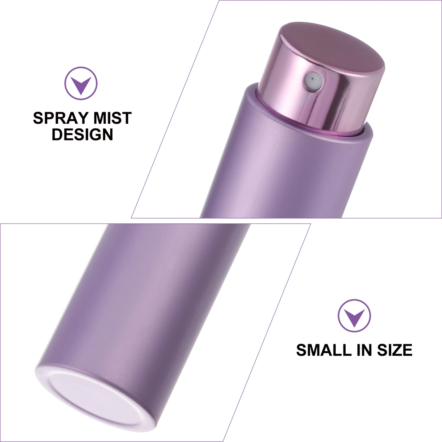 1PC 8ML Rotating Perfume Bottle Glass Liner Aluminium Oxide Shell Perfume Bottle
