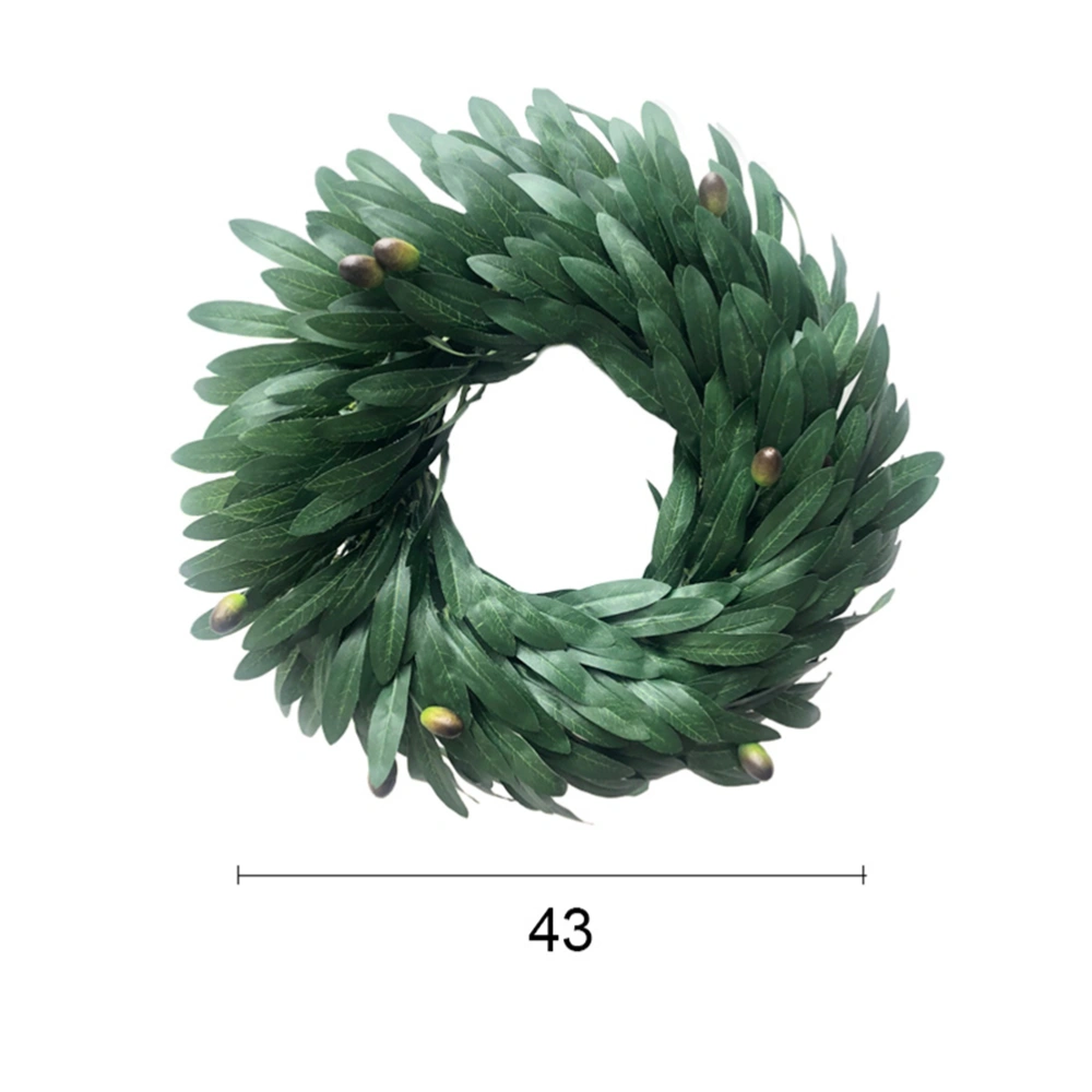 Lifelike Green Plant Garland Creative Door Hanging Ornament Wall Wreath Pendant for Wedding Festival Party Home