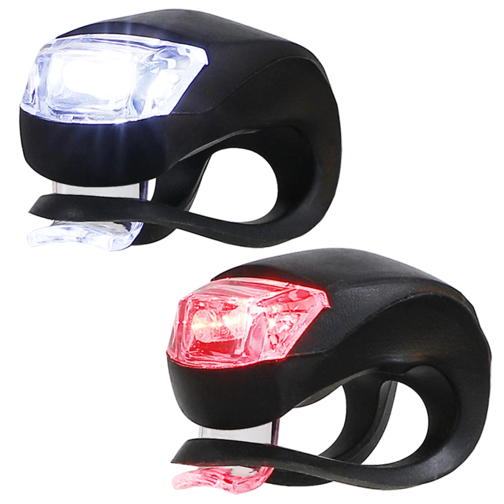 8pcs Bike Cycling Head Front Rear Wheel Safety Light Lamp Bike Accessories