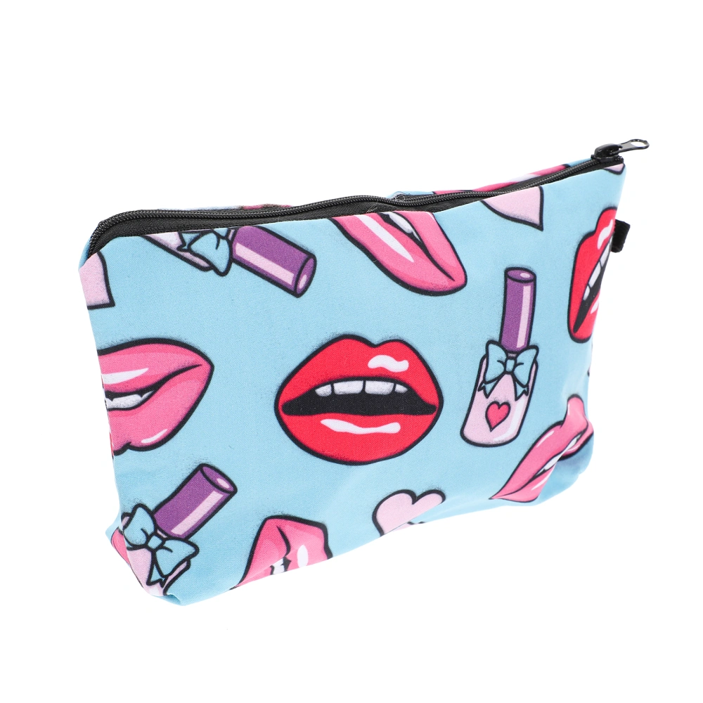 Sexy Lip Cosmetic Bag Makeup Storage Bag Toiletry Portable Container with Zipper