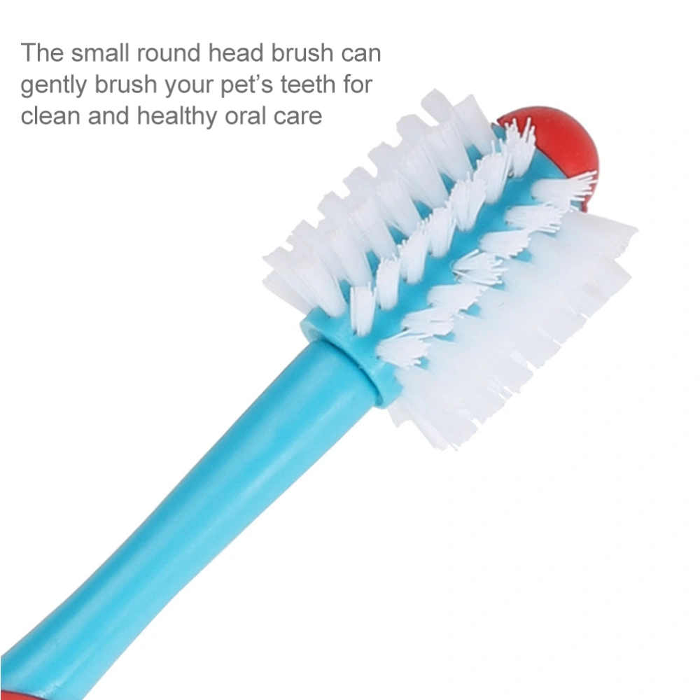 2pcs Small Head Pet Toothbrush Supple Dual-head Toothbrush Convenient Pet Toothbrush