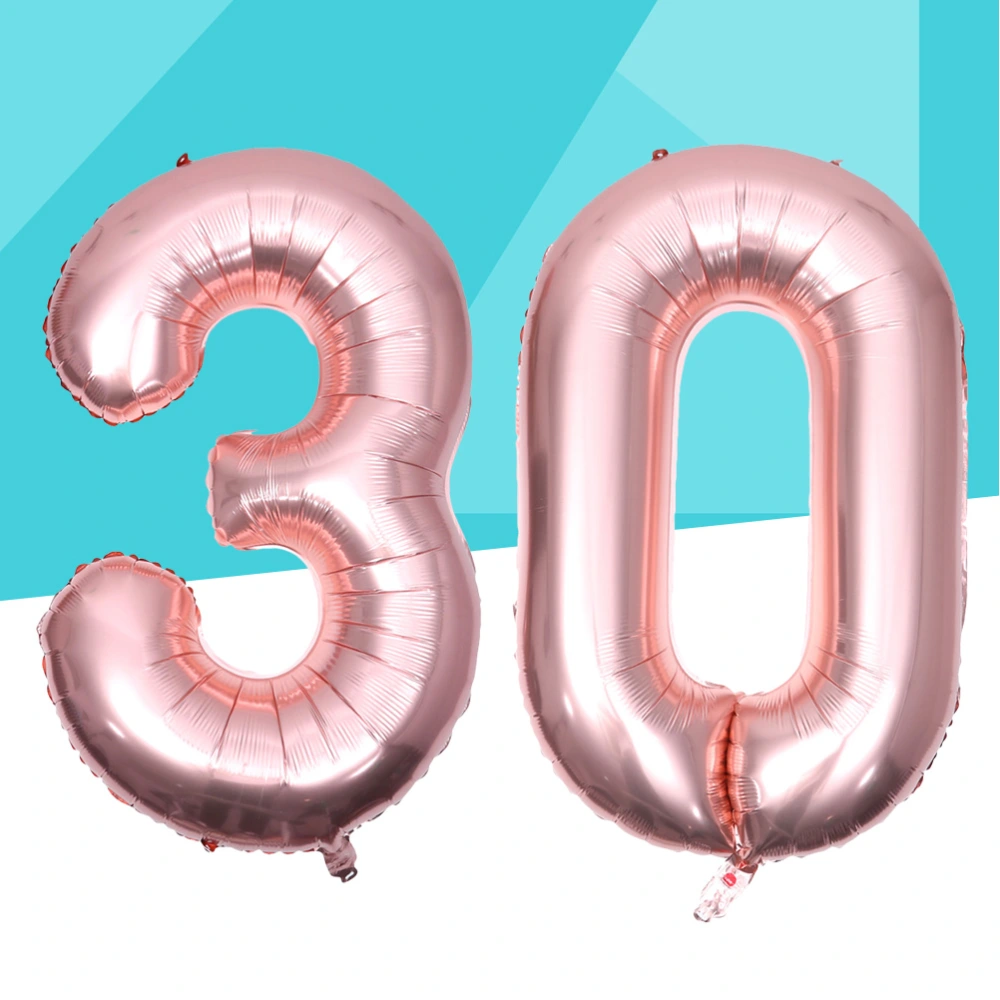 40 Inch Number 30 Balloon Party Festival Decorations Birthday Anniversary Jumbo Foil Balloons Party Supplies Photo Props