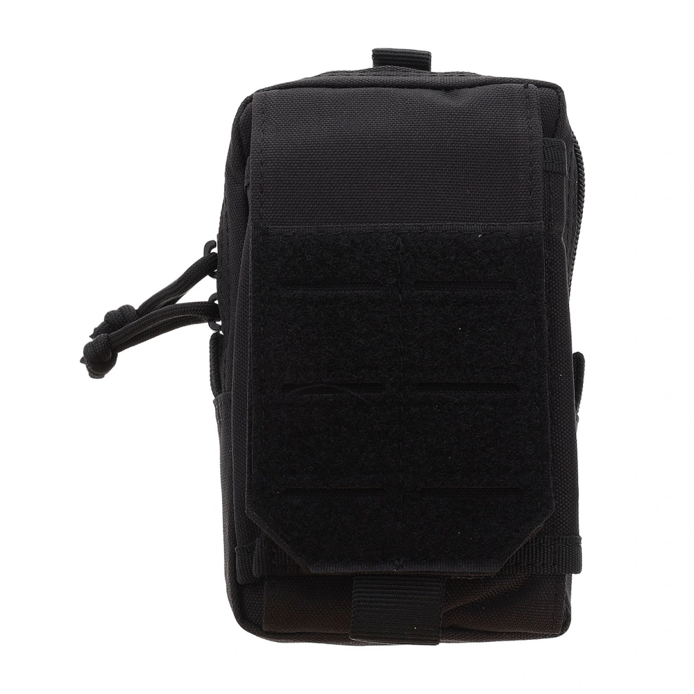 1Pc Clamshell Phone Bag Outdoor Leisure Bag Sports Pocket Bag Storage Bag (Black)