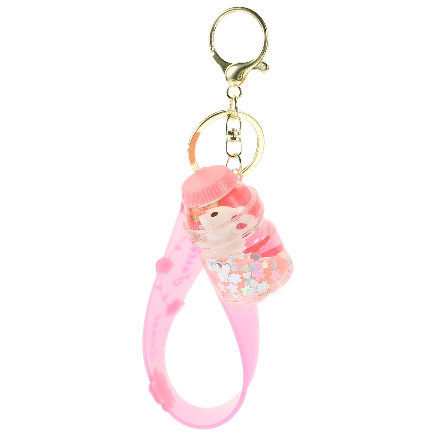 Cute Keychain Kawaii Backpack Liquid Floating Bunny Keychain Key Pendant