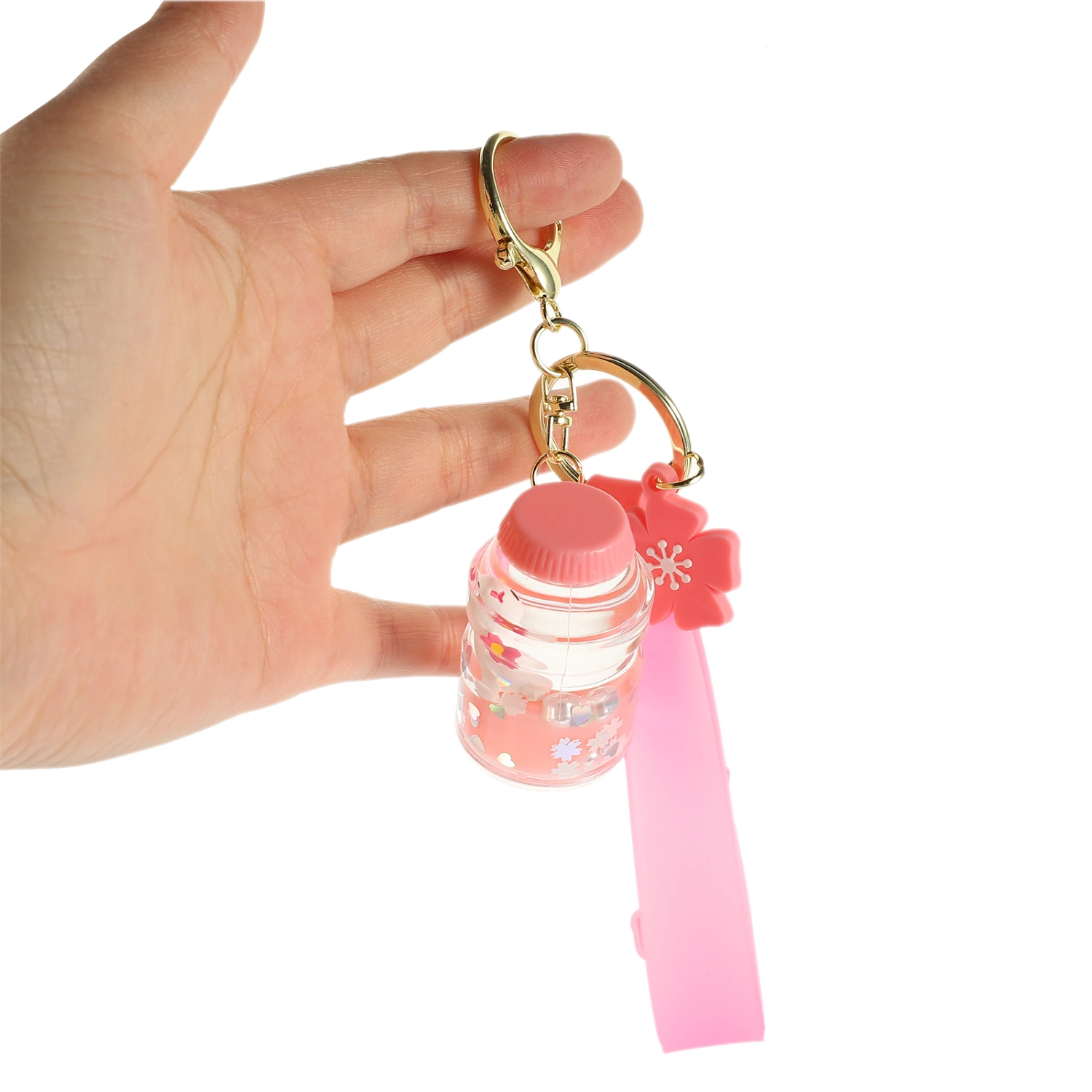 Cute Keychain Kawaii Backpack Liquid Floating Bunny Keychain Key Pendant