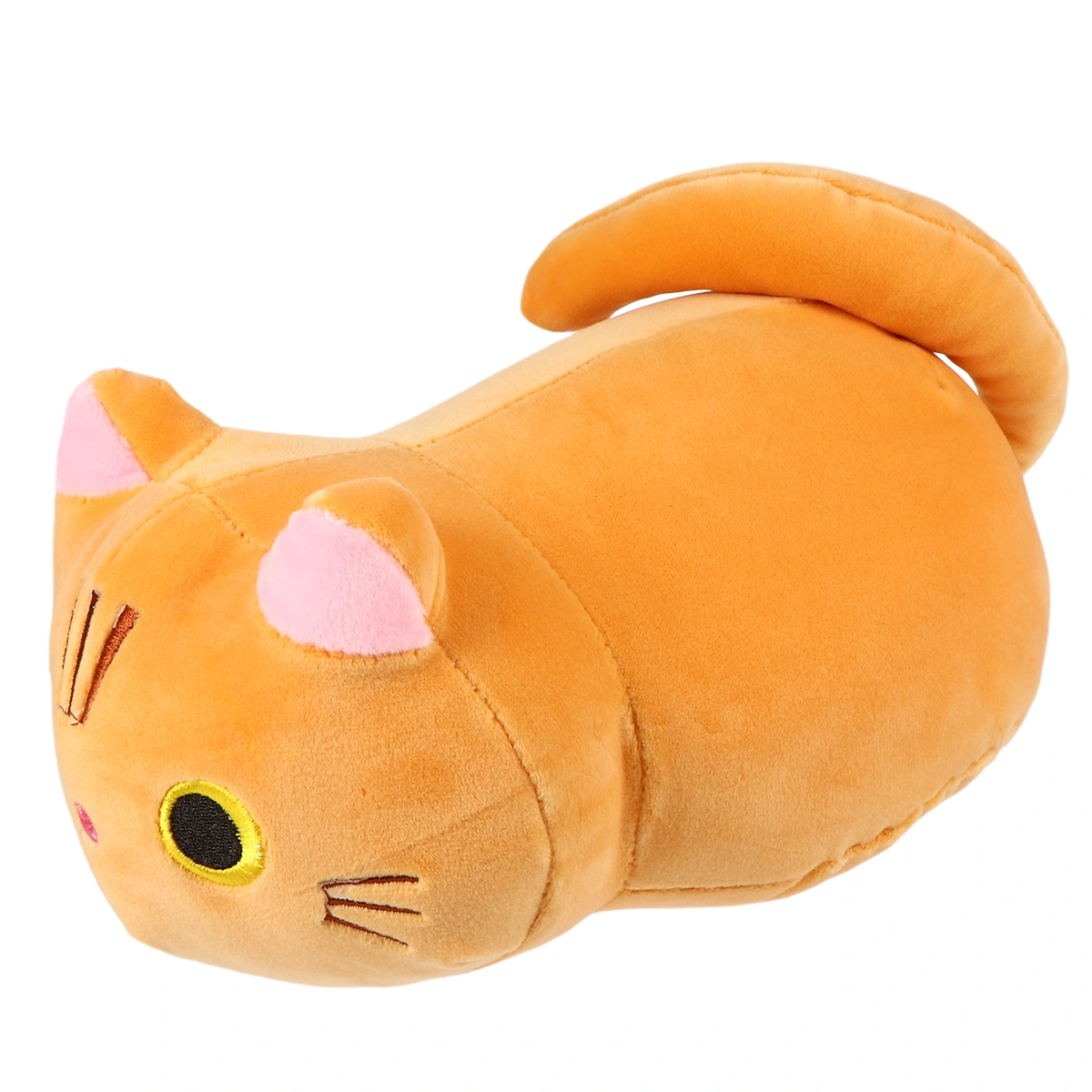 1pc Cat Plush Pillow Down Cotton Animal Plush Bolster Cartoon Throw Pillow