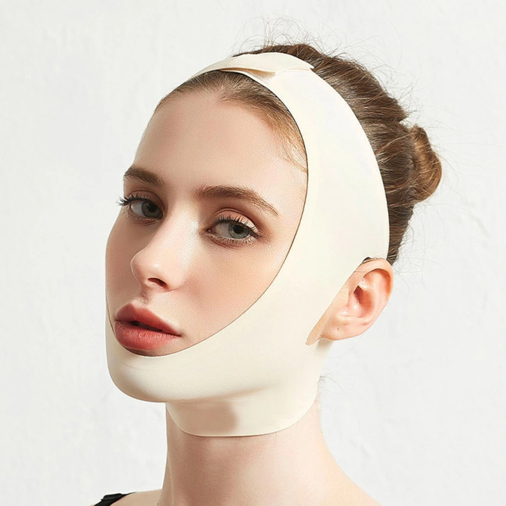 Breathable Face Thin Bandage V Face Mask Face Thin Muscle Chin Small V Face Bandage for Woman Girl (Skin Colour SizeXL)