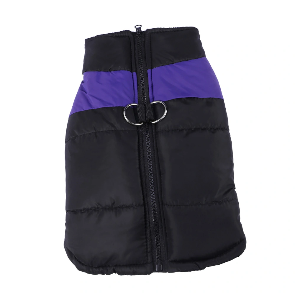 Waterproof Pet Dog Ski Vest Clothes Winter Warm Padded Coat For Small Large Dogs Size L (Purple)