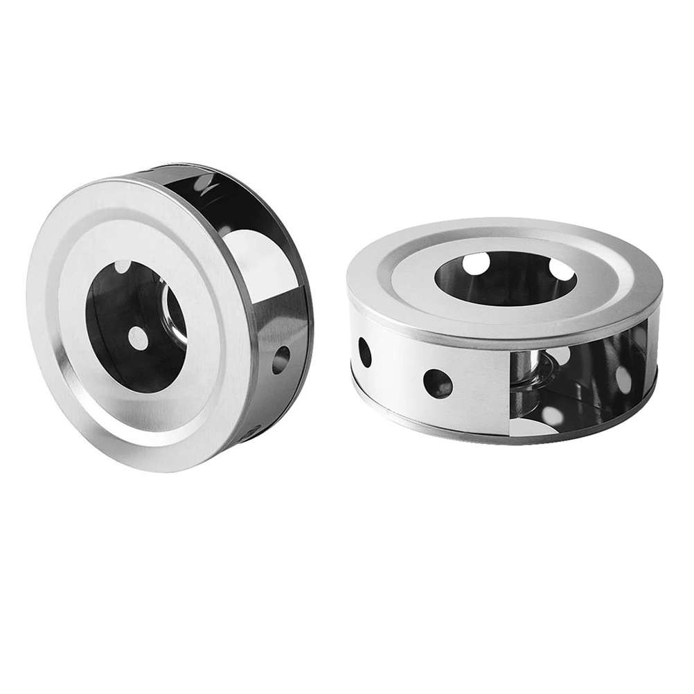 1pc Household Stainless Steel Tea Heater Candle Stand Candle Holder for Home (Silver)