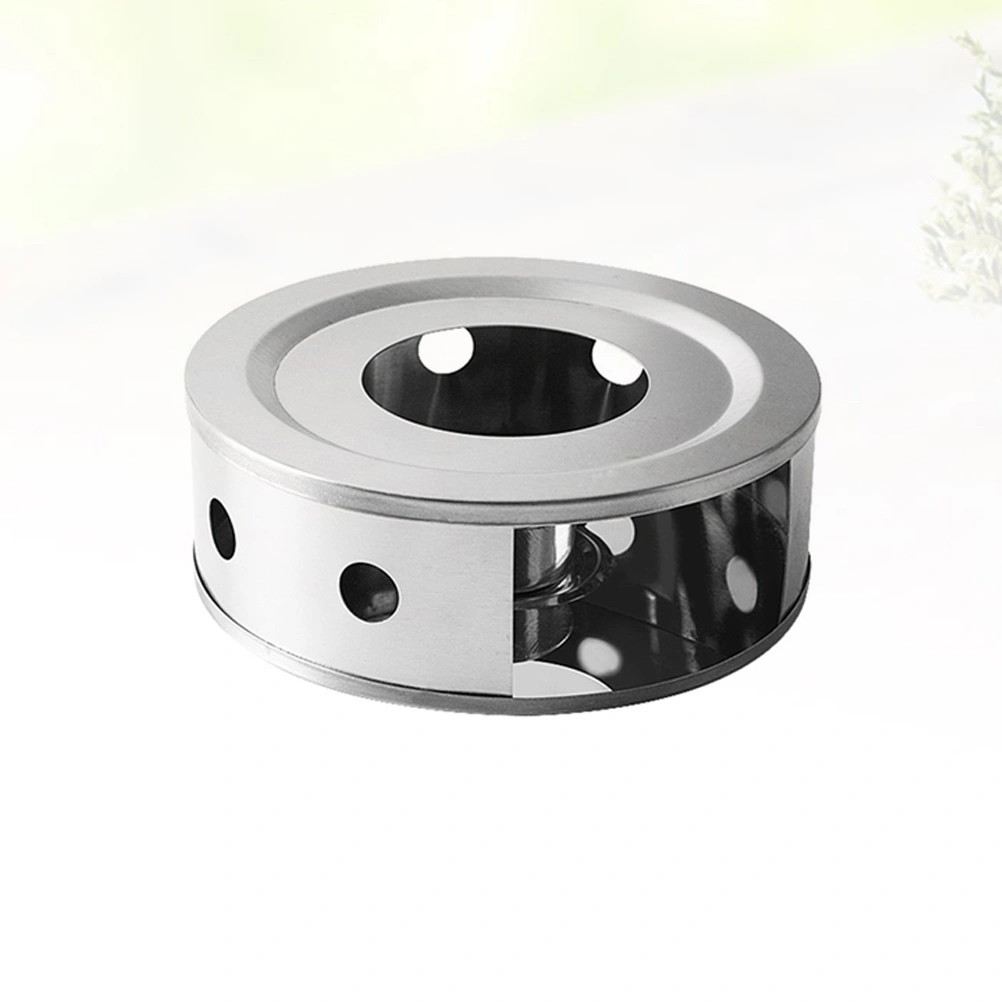 1pc Household Stainless Steel Tea Heater Candle Stand Candle Holder for Home (Silver)