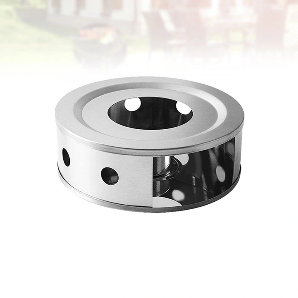 1pc Household Stainless Steel Tea Heater Candle Stand Candle Holder for Home (Silver)