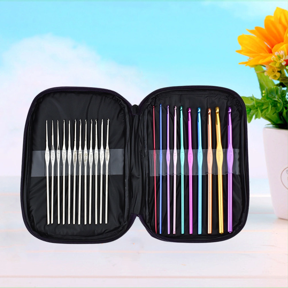 A Set of 22pcs Crochet Needles Handle Crochet Hooks Knitting Knit Needles