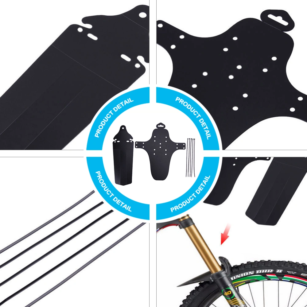 Adjustable Mountain Bike Mud Guard Front and Rear Compatible Plastic Mud Guard