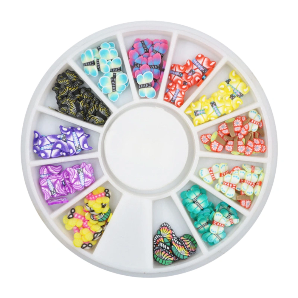 Multicolor Many Styles Design 3D Nails Art Stickers Wheel Charms DIY Crafts Phone Case Scrapbook Embellishments