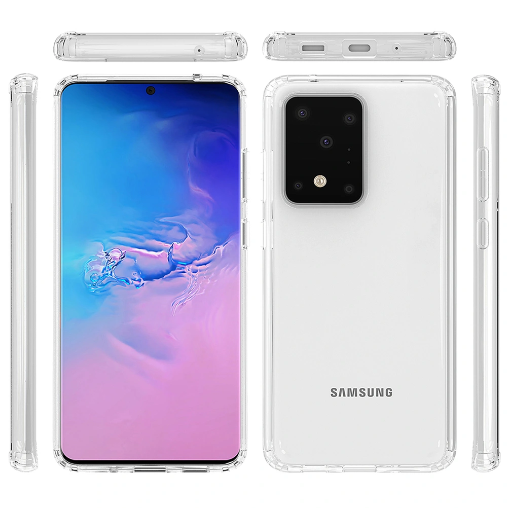 Acrylic Phone Shell Hard Phone Case Anti-Scratches Phone Case Quakeproof Shell Compatible for Galaxy S20 Ultra Transparent