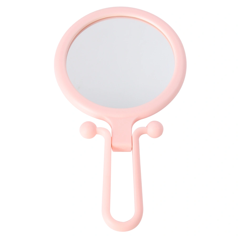 1PC Folding Round Mirror Portable Makeup Mirror Delicate Pimples Care Mirror for Home Trip Salon Use Pink 10 Times