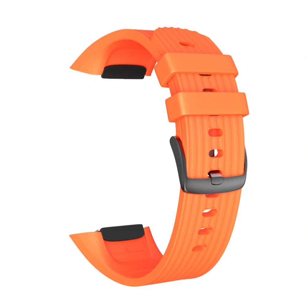 Silicone Watchband Wrist Band Strap Replacement for Smart Watch L Size (Orange)