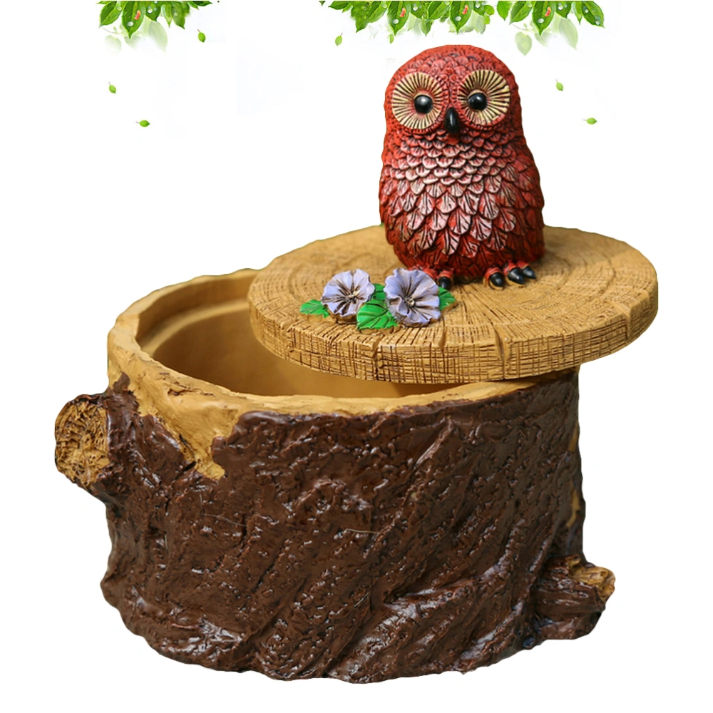 1pc Creative Resin Ashtray Cartoon Owl Shape Design Cigarette Ashtray for Living Room Decoration