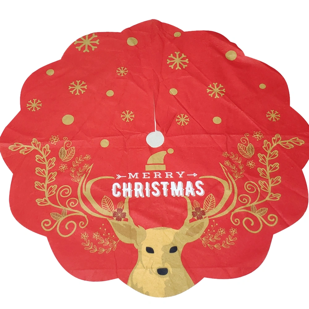 Christmas Tree Cloth Skirt Christmas Tree Layout Apron Elk Pattern Tree Ornament (Elk Style)