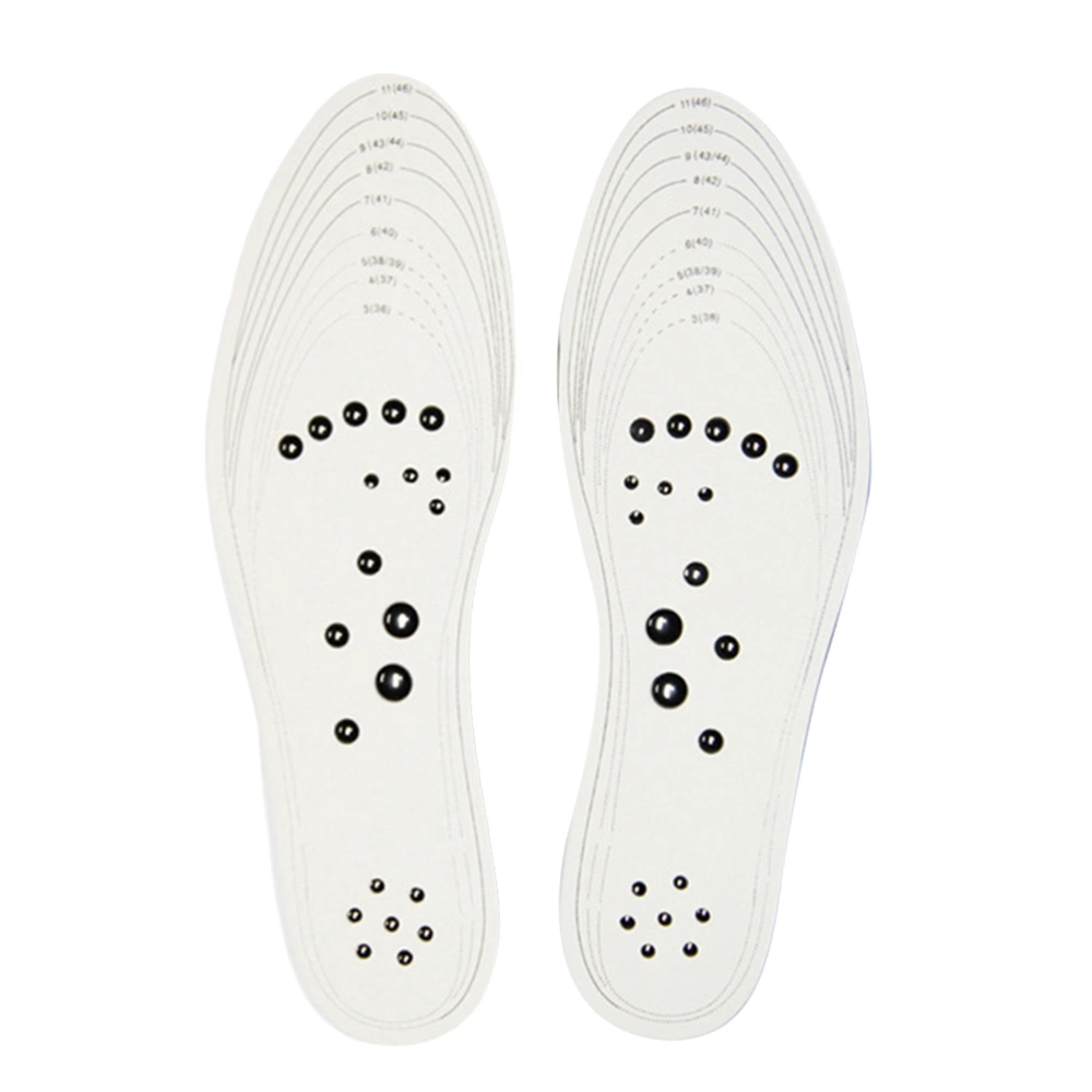 Massage Insole Comfortable Simple Memory Magnetic Therapy Shoe Insole For Man And Woman (White)