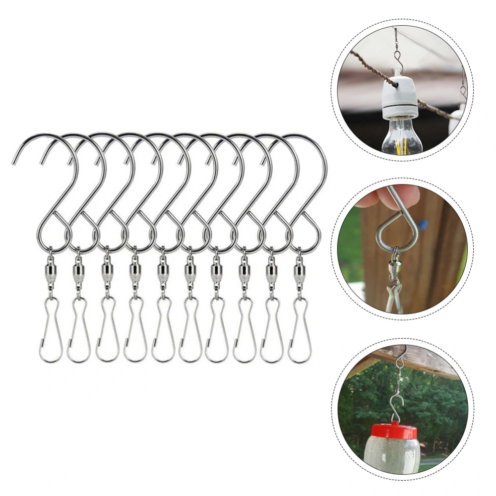 10Pcs Smooth Swivel Hanging Hooks Hanger for Wind Chime Flower Basket