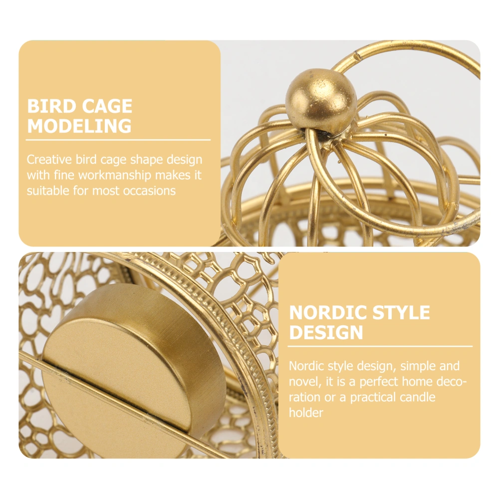 1Pc Birdcage Candleholder Nordic Style Candle Holder Creative Cage Candlestick