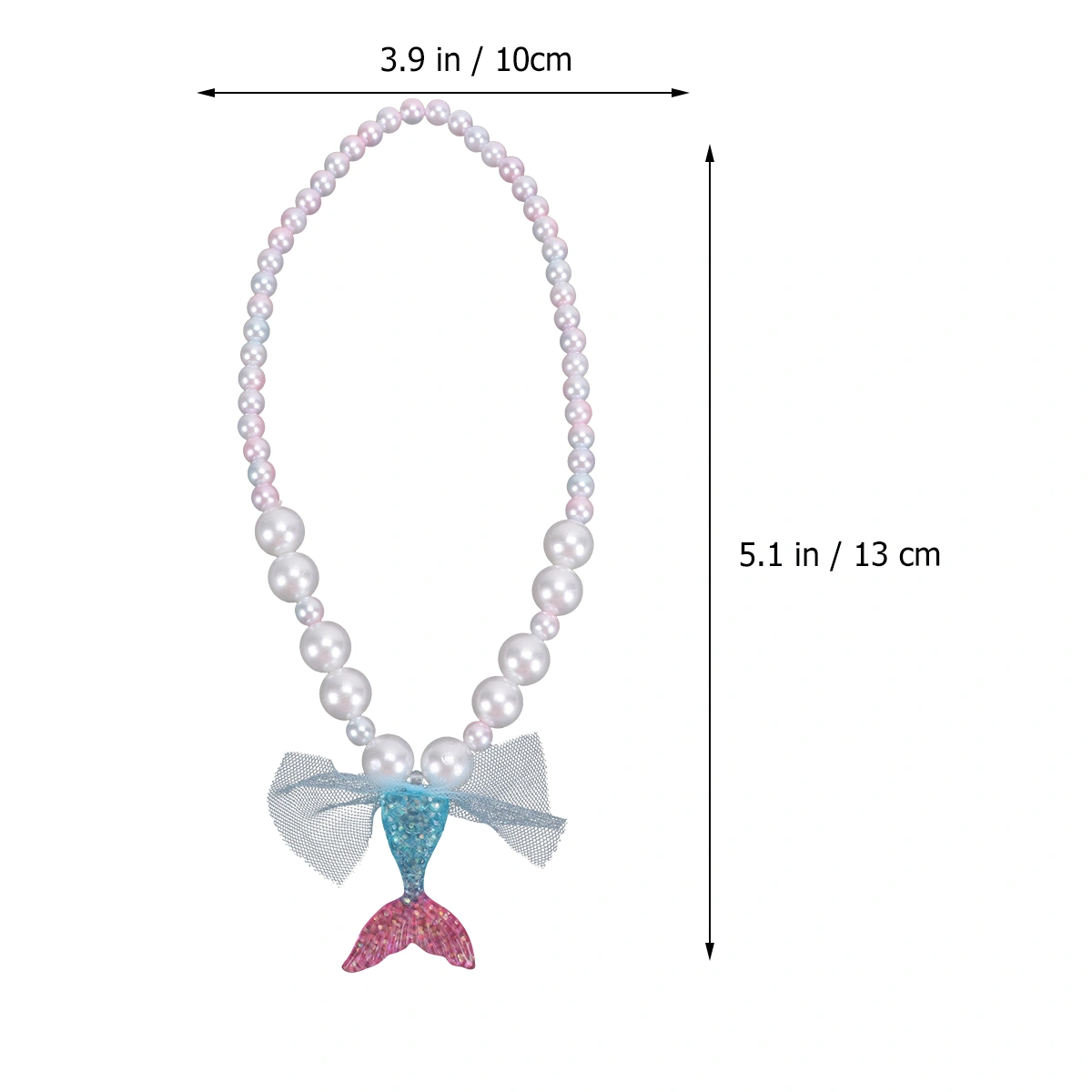 6Pcs 1 Set Exquisite Neck Pendant Crafted Bracelet for Home (Blue Fishtail)