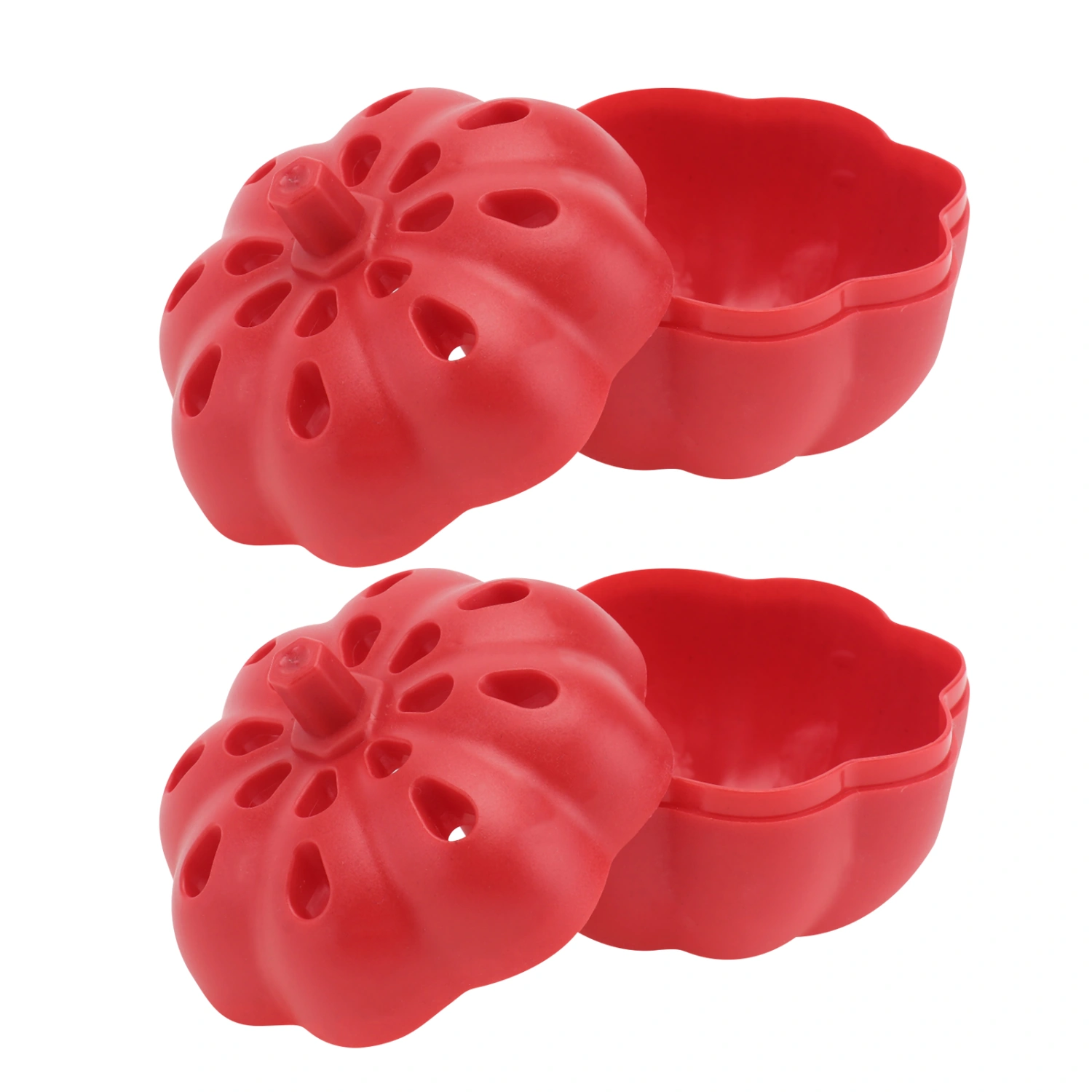 2Pcs Pumpkin Shaped Fly Trap Reusable Indoor Gnat Killer for Kitchen Red