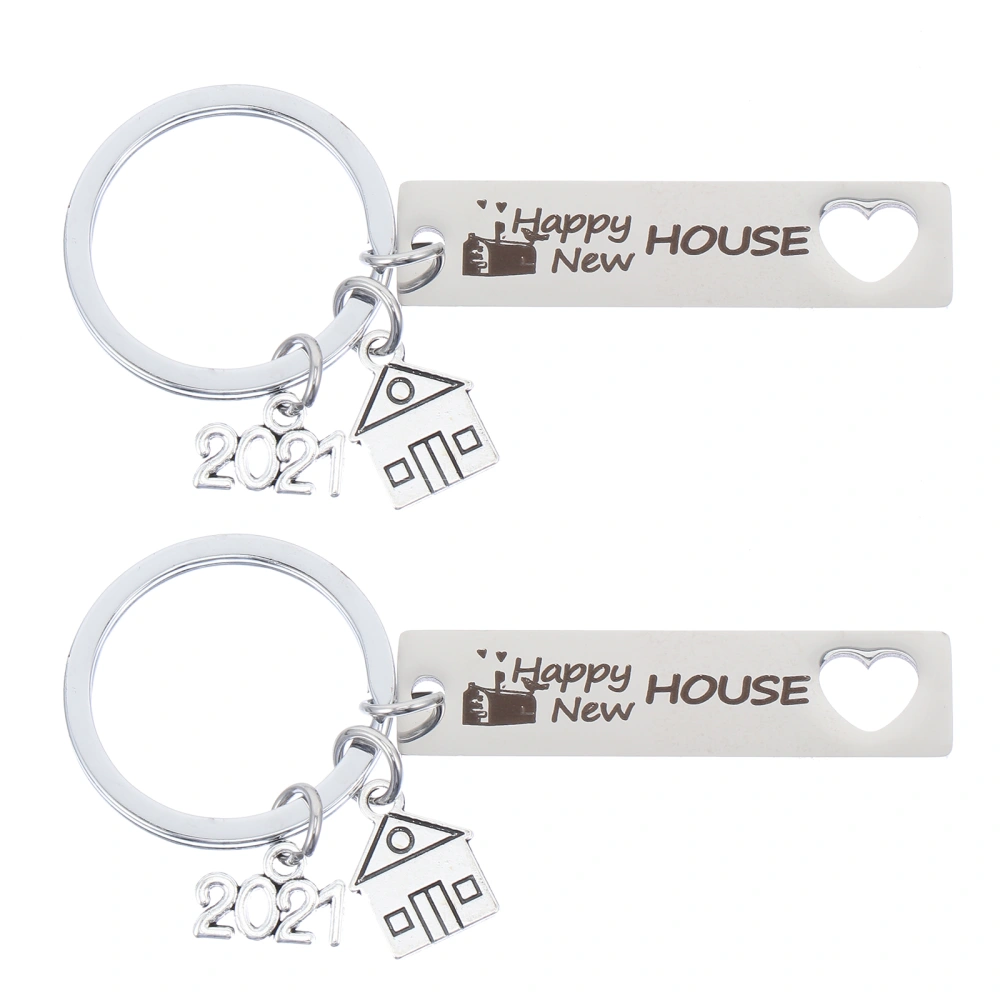 2pcs Housewarming Gift Keychains Home Key Chains Bag Keys Hanging Pendants