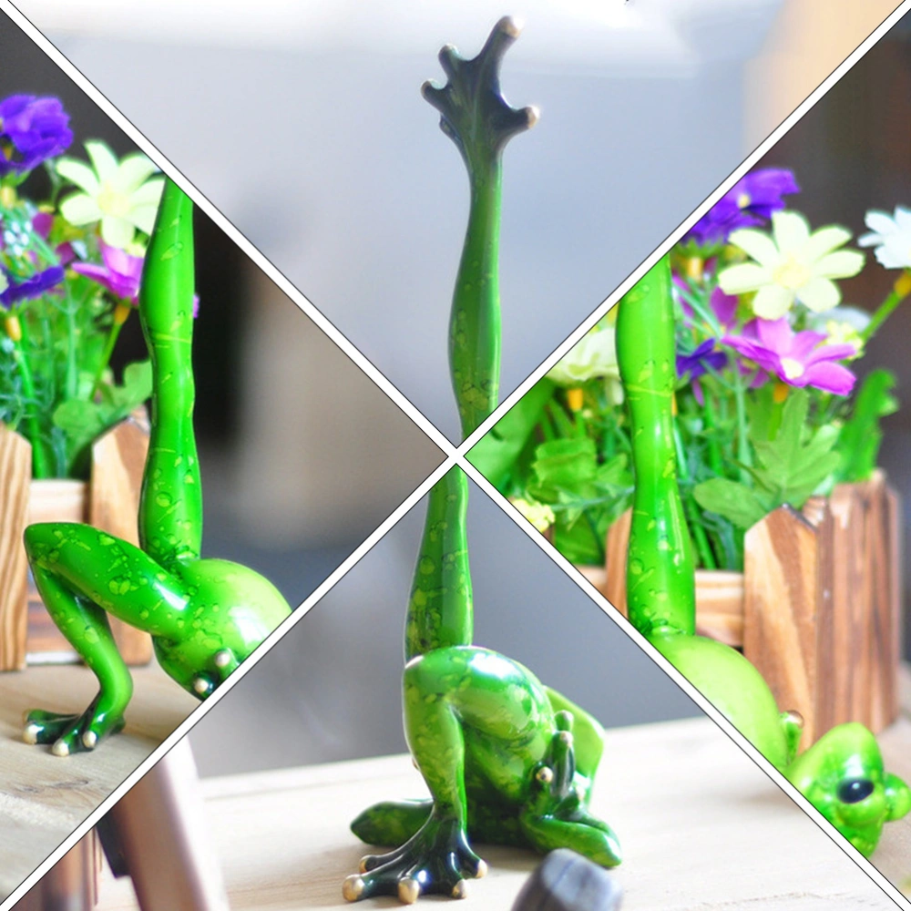 1Pc Exquisite Frogs Decor Desktop Decoration Resin Crafts Tabletop Adornment