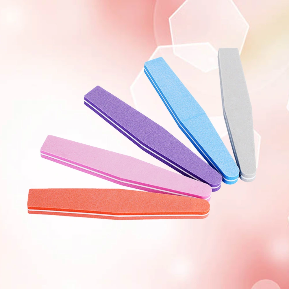 5pcs Nail Shiner Sponge Nail Files Nail Buffers Sanding Blocks(Random)