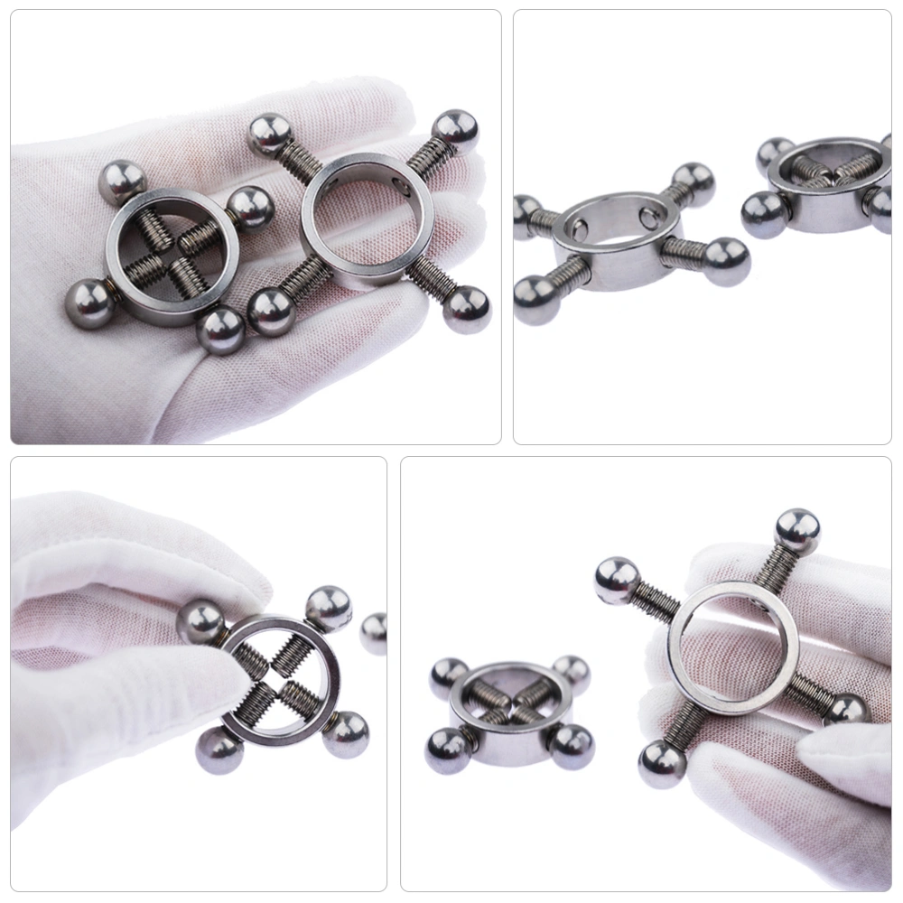 1 Pair Clip Rings Stainless Steel Breast Clamps Adjustable Clamps