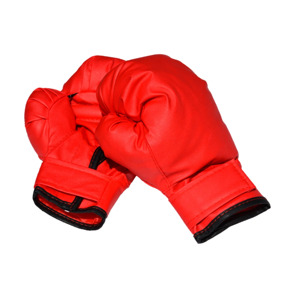 Kids Boxing Gloves Training Protective Mitts Sparring Hand Pads for Wrestling Kickboxing Fighting (Red)