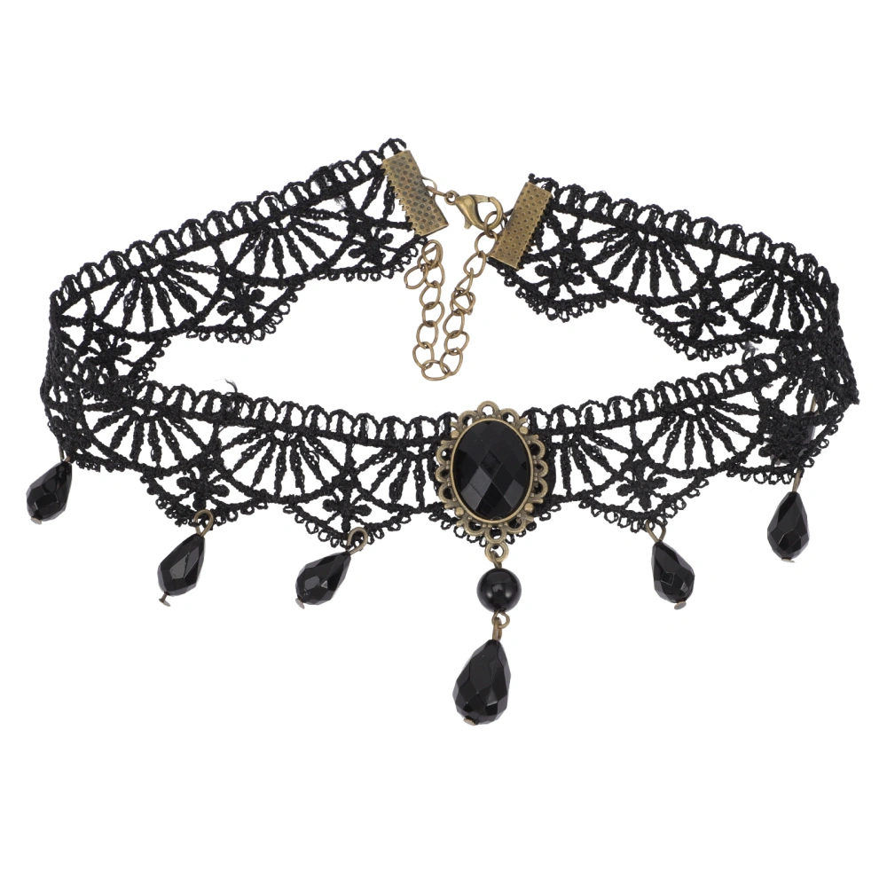 Crystal Lace Choker Gothic Choker Necklace Neck Jewelry for Women Lace Necklace