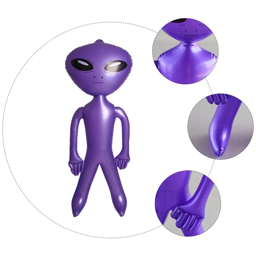 1PC Inflatable Alien Model Halloween Doll Model Festival Decoration (Purple)