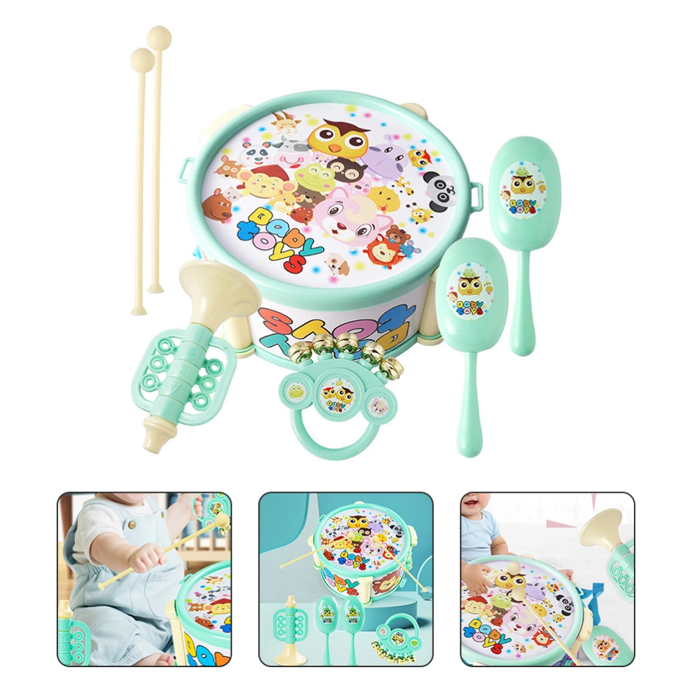 1 Set Baby Musical Instruments Infant Drum Toy Kit Clap Drum Instrument Waist Drum Toy