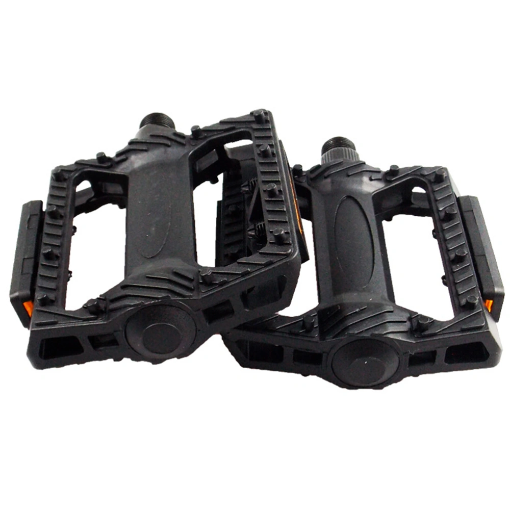 1 Pair of Pedals Anti-slip Plastic Grain Large Treadle Universal Road Bike Pedals