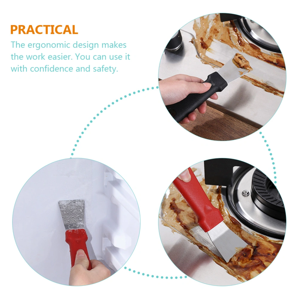 4Pcs Plastic Scraper Tool Household Ice Scrapers Multi-function Stain Cleaners Kitchen Accessory