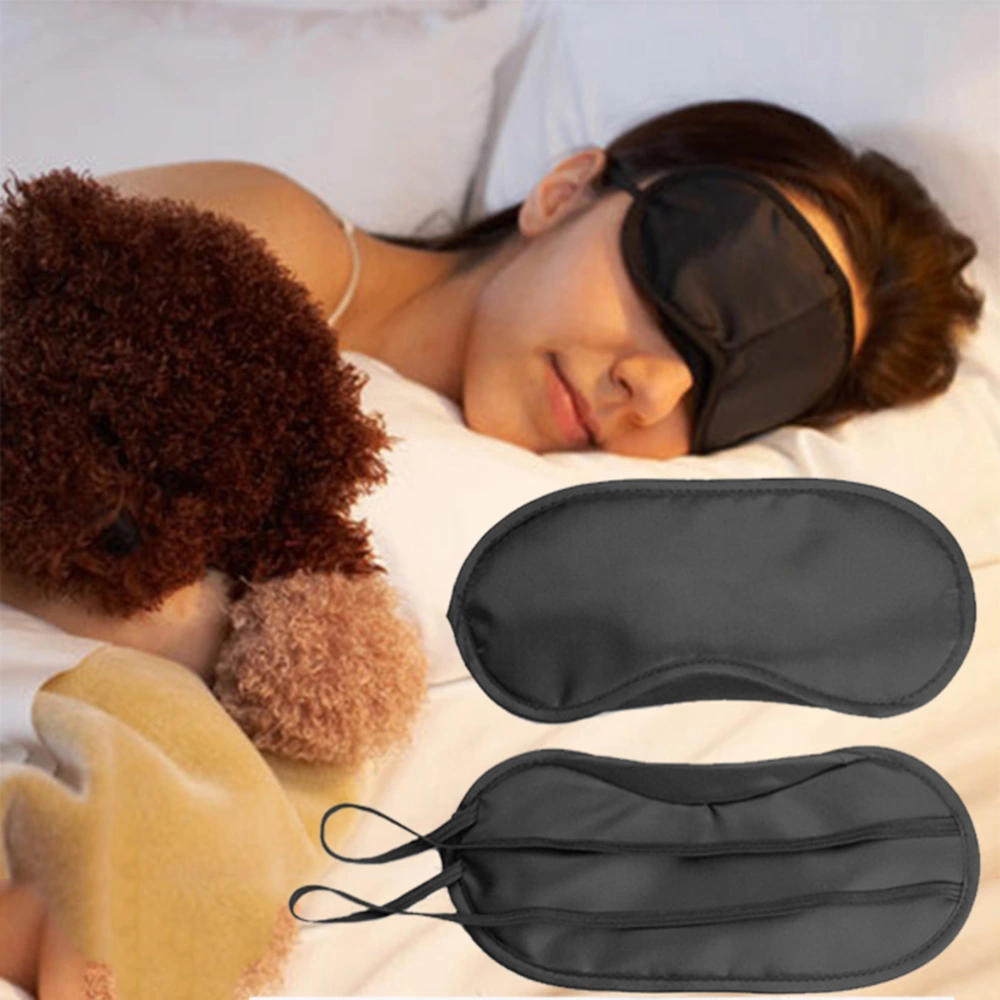 Portable Sleep Rest Aid Blackout Fatigue Mitigation Breathable Eyepatch Eyeshade Shield Eye Mask (Black)