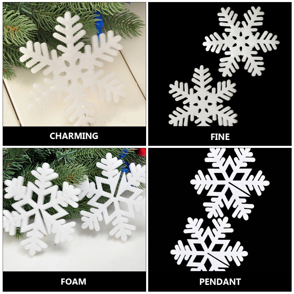 2PCS Snowflake Ornaments Pendant Snowflake for Xmas (Random Pattern)