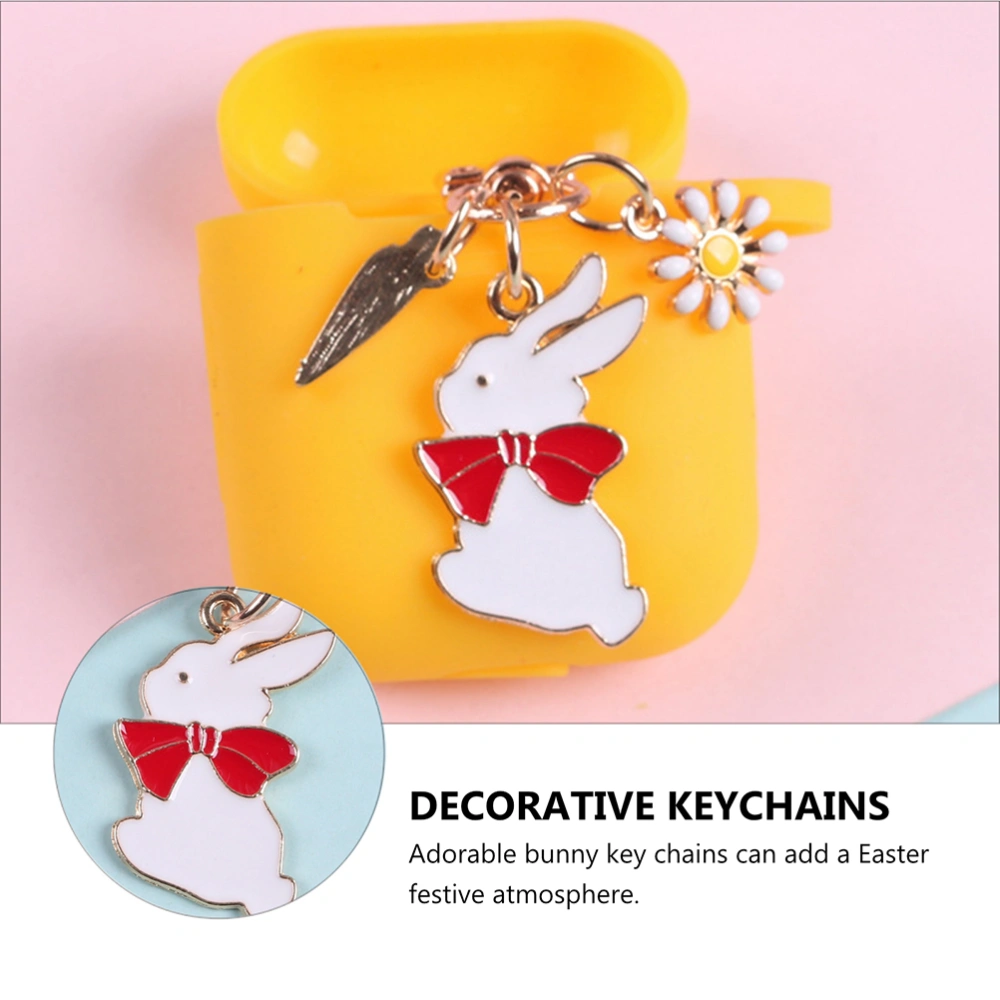 2pcs Rabbit Pendants Stylish Charms Decorative Bag Ornaments Key Rings