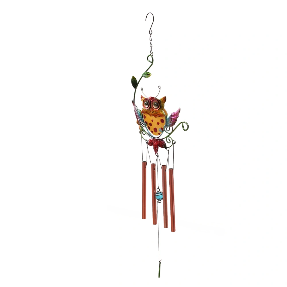 1pc Creative Owl Wind Chime Glass Painted Wind Bells Garden Hanging Decorations