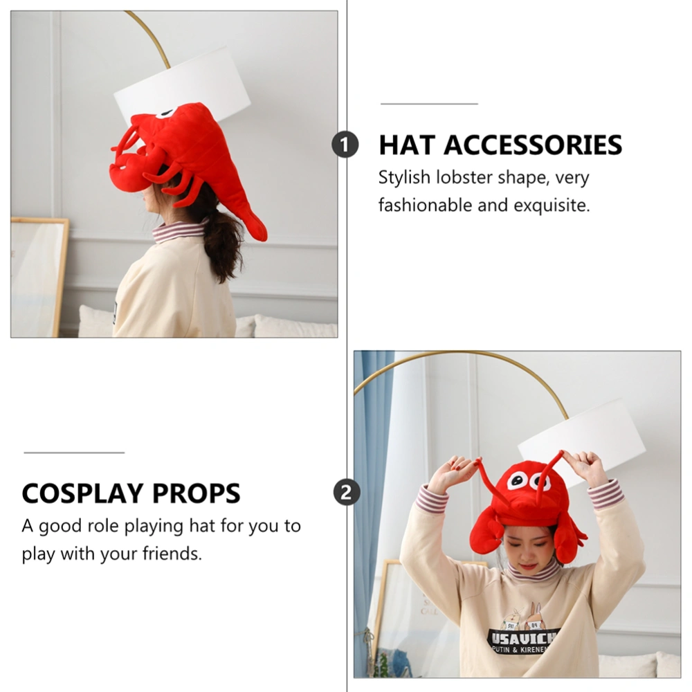 1pc Lobster Shape Hat Funny Party Masquerade Cosplay Decor Performing Supply