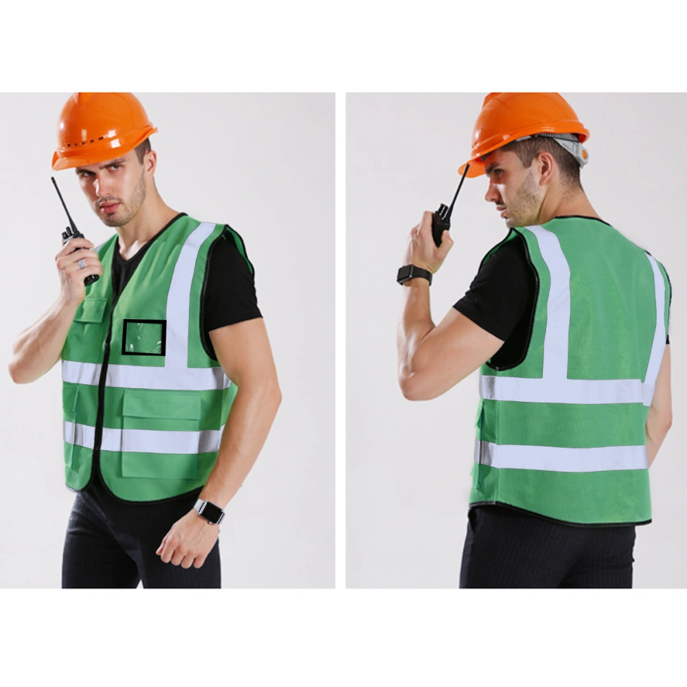 High Visibility Reflective Vest Lightweight Safety Vest Volunteer Traffic Waistcoat for Sanitation Worker