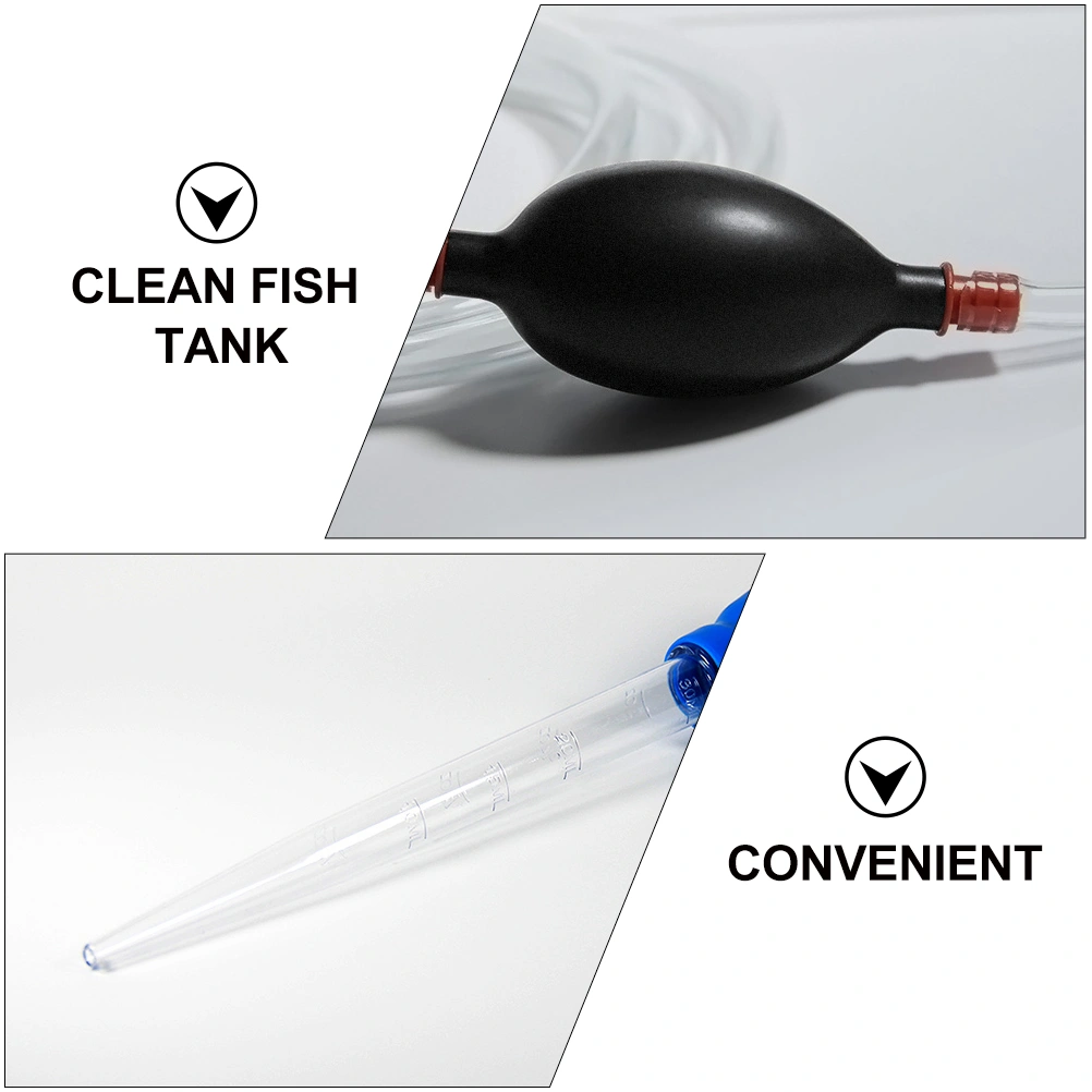 1 Set of Fish Tank Cleaner Washing Tool Fish Faeces Siphon Tube (Random Color)